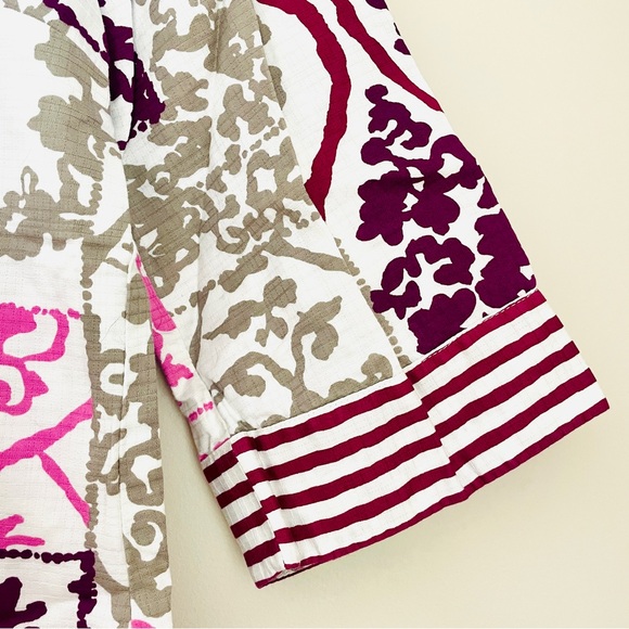 Tori Richard Vibrant Pink Purple Floral Tunic - Picture 4 of 7